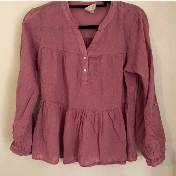 ANTHROPOLOGIE Dolan left coast Pink Babydoll Top Size Medium - Picture 4 of 13